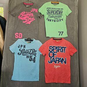 Superdry Women's Shirt Lot Size S Short Sleeve Crew Neck Graphic Tee  A5-28
